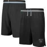 Las Vegas Raiders Cool Down Tri-Color Elastic Training Shorts Black | NFL