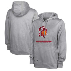 Tampa Bay Buccaneers Grid Drill Streak Fleece Pullover Hoodie Heather Gray | NFL