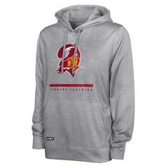 Tampa Bay Buccaneers Grid Drill Streak Fleece Pullover Hoodie Heather Gray | NFL