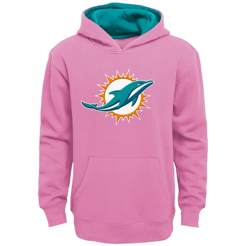 Miami Dolphins Girls Youth Prime Pullover Hoodie Pink | NFL