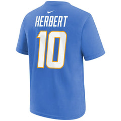 Justin Herbert Los Angeles Chargers Youth Player Name & Number T-Shirt Powder Blue | Nike for Sale