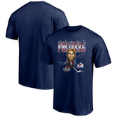 Peter Forsberg Colorado Avalanche Player Caricature T-Shirt - Navy - NHL