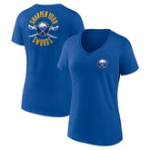Buffalo Sabres Women's Territorial V-Neck T-Shirt - Royal - NHL