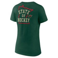Minnesota Wild Women's Territorial V-Neck T-Shirt - Green - NHL