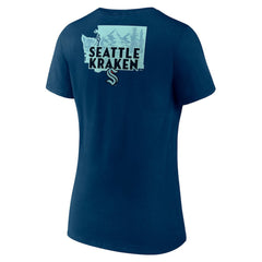 Seattle Kraken Women's Territorial V-Neck T-Shirt - Deep Sea Blue - NHL