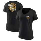 Boston Bruins Women's Territorial V-Neck T-Shirt - Black - NHL
