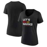 Chicago Blackhawks Women's Shout Out V-Neck T-Shirt - Black - NHL