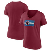 Colorado Avalanche Women's Shout Out V-Neck T-Shirt - Burgundy - NHL