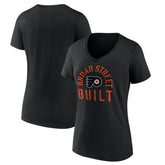 Philadelphia Flyers Women's Shout Out V-Neck T-Shirt - Black - NHL