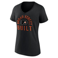 Philadelphia Flyers Women's Shout Out V-Neck T-Shirt - Black - NHL