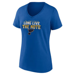 St. Louis Blues Women's Shout Out V-Neck T-Shirt - Blue - NHL