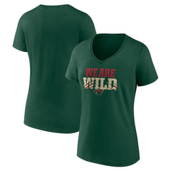 Minnesota Wild Women's Proclamation V-Neck T-Shirt - Green - NHL