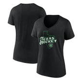 Dallas Stars Women's Represent V-Neck T-Shirt - Black - NHL