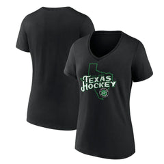Dallas Stars Women's Represent V-Neck T-Shirt - Black - NHL