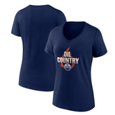 Edmonton Oilers Women's Represent V-Neck T-Shirt - Navy - NHL