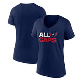 Washington Capitals Women's Represent V-Neck T-Shirt - Navy - NHL