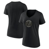 Chicago Blackhawks Women's Alternate Logo V-Neck T-Shirt - Black - NHL