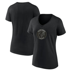 Chicago Blackhawks Women's Alternate Logo V-Neck T-Shirt - Black - NHL