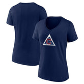 Colorado Avalanche Women's Alternate Logo V-Neck T-Shirt - Navy - NHL