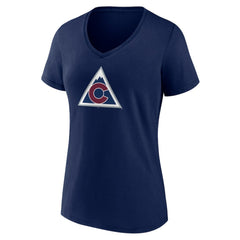 Colorado Avalanche Women's Alternate Logo V-Neck T-Shirt - Navy - NHL