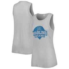 Miami Marlins Soft as a Grape Women's Tri-Blend Tank Top - MLB