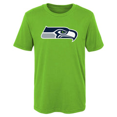 Seattle Seahawks Preschool Primary Logo T-Shirt Neon Green | NFL