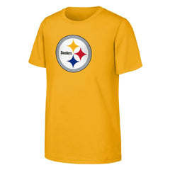 Pittsburgh Steelers Outerstuff Youth Primary Logo T-Shirt Gold | NFL