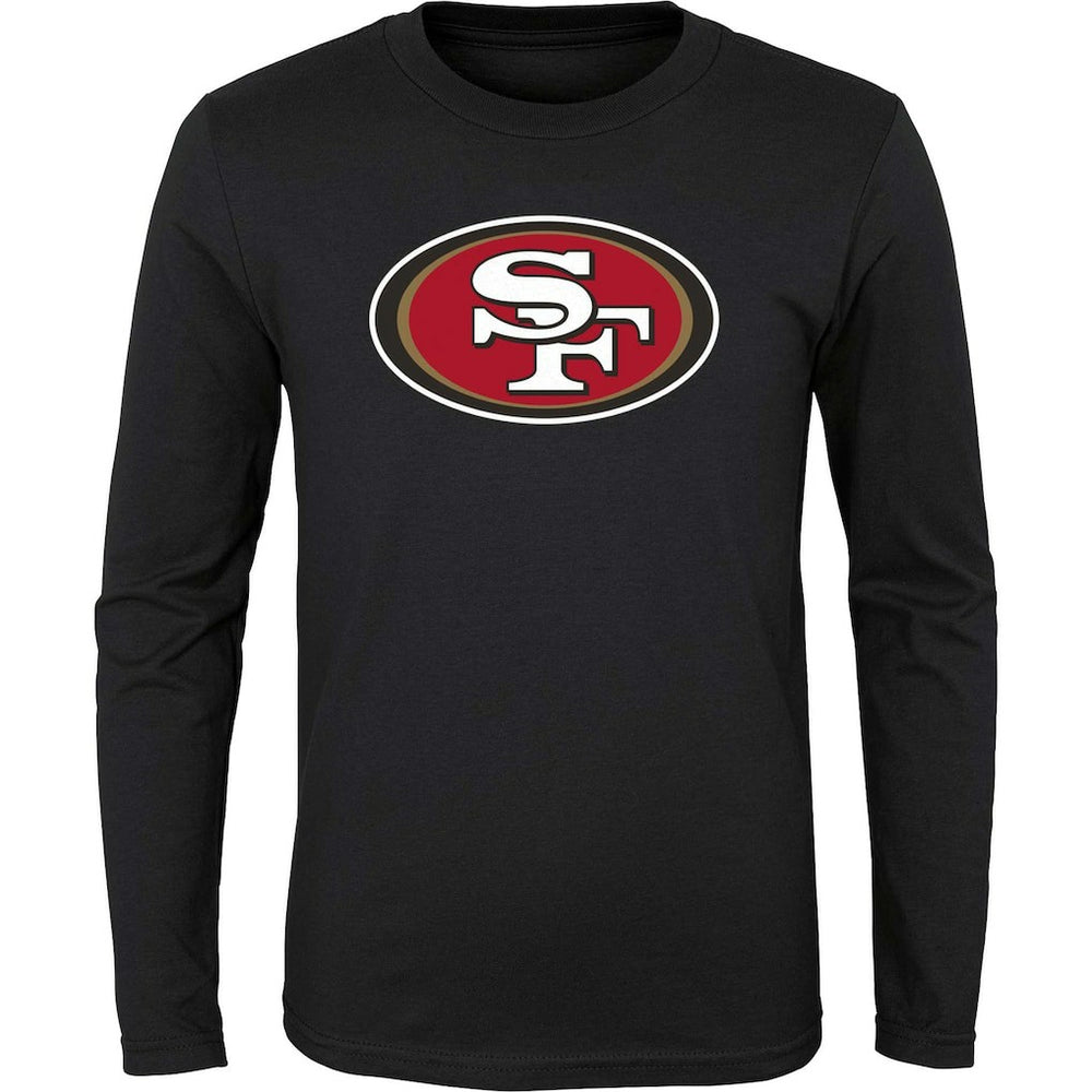 San Francisco 49ers Youth Primary Logo Long Sleeve T-Shirt Black | NFL