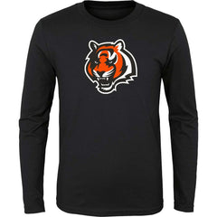 Cincinnati Bengals Youth Primary Logo Long Sleeve T-Shirt Black | NFL