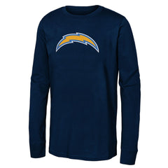 Los Angeles Chargers Youth Primary Logo Long Sleeve T-Shirt Navy | NFL