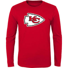 Kansas City Chiefs Youth Primary Logo Long Sleeve T-Shirt Red | NFL