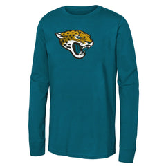 Jacksonville Jaguars Youth Primary Logo Long Sleeve T-Shirt Teal | NFL