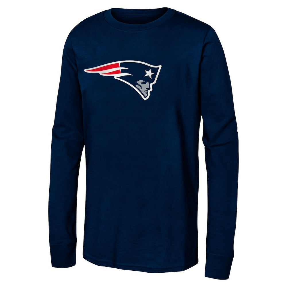 New England Patriots Youth Primary Logo Long Sleeve T-Shirt Navy | NFL