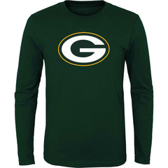 Green Bay Packers Youth Primary Logo Long Sleeve T-Shirt Green | NFL
