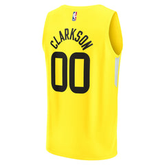 Jordan Clarkson Utah Jazz Fast Break Replica Jersey Icon Edition Yellow - NBA
