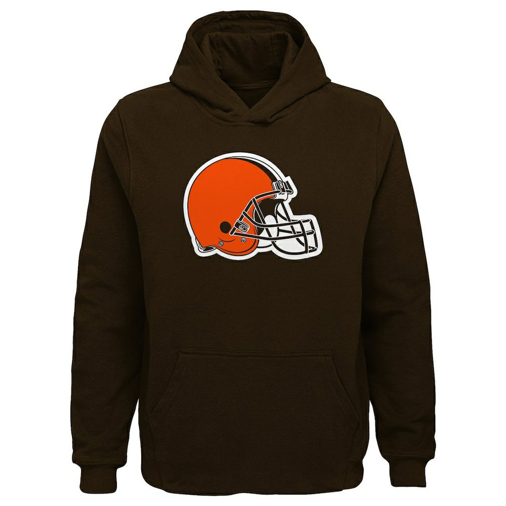 Cleveland Browns Youth Team Logo Pullover Hoodie Brown | NFL
