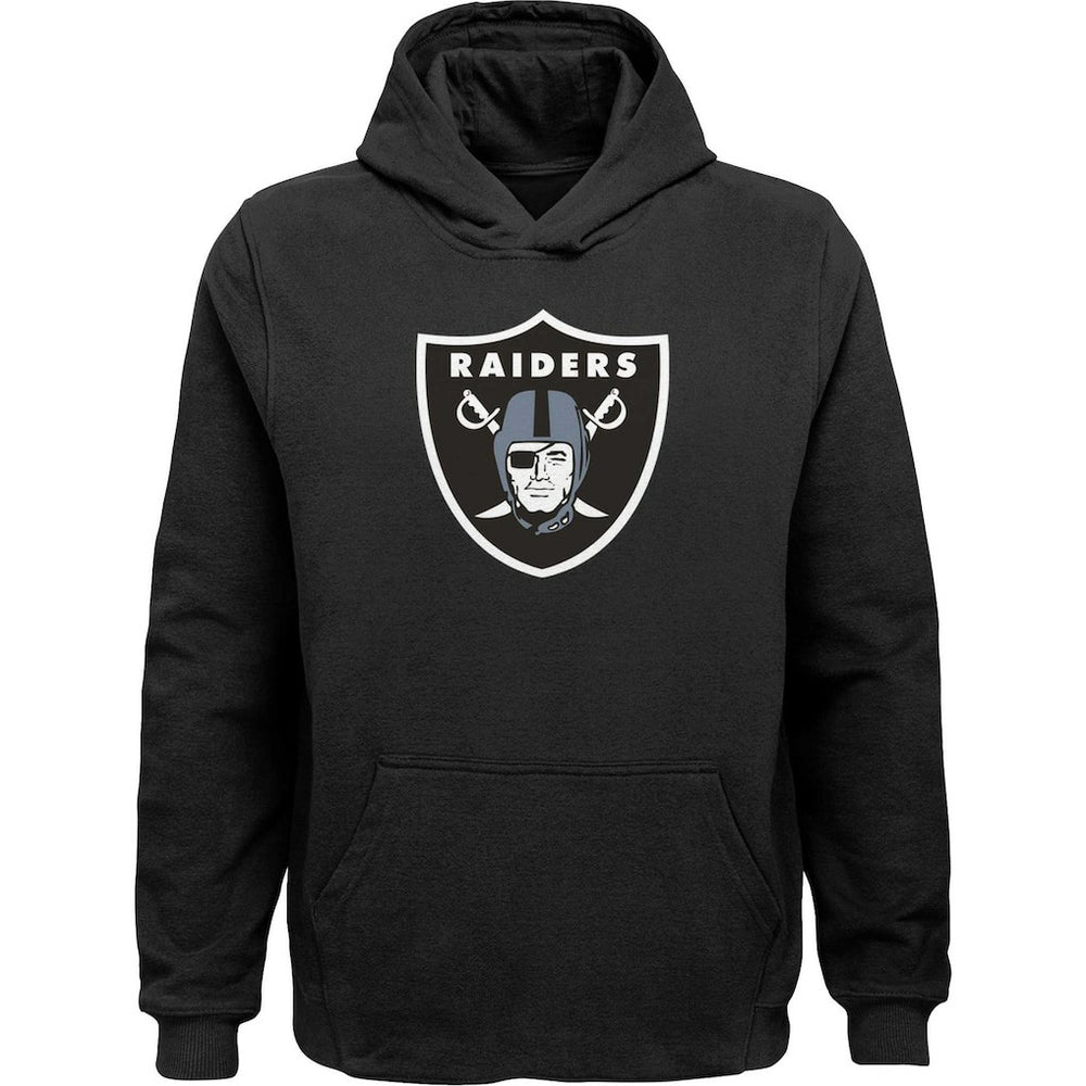 Las Vegas Raiders Youth Team Logo Pullover Hoodie Black | NFL