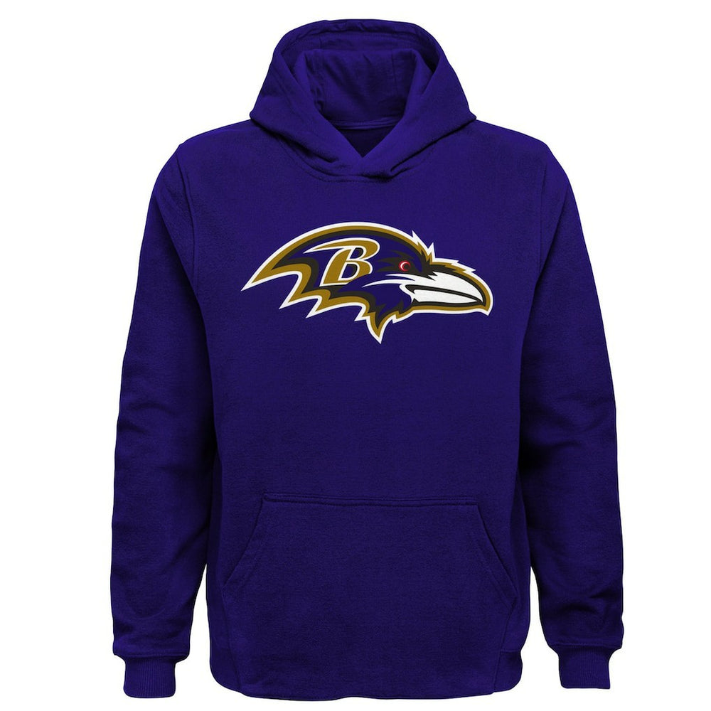 Baltimore Ravens Youth Team Logo Pullover Hoodie Purple | NFL