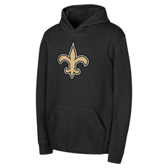 New Orleans Saints Youth Team Logo Pullover Hoodie Black | NFL