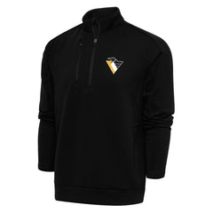 Pittsburgh Penguins Antigua Special Edition 2.0 Generation Quarter-Zip Pullover Top - Black - NHL