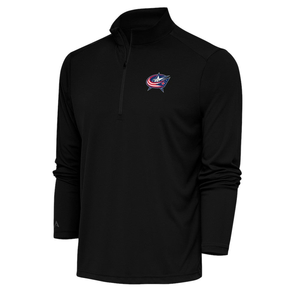 Columbus Blue Jackets Antigua Special Edition 2.0 Tribute Quarter-Zip Pullover Top - Black - NHL