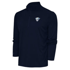 Nashville Predators Antigua Special Edition 2.0 Tribute Quarter-Zip Pullover Top - Navy - NHL