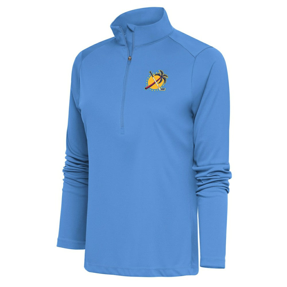 Florida Panthers Antigua Women's Special Edition 2.0 Tribute Quarter-Zip Pullover Top - Light Blue - NHL