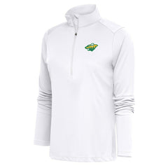 Minnesota Wild Antigua Women's Special Edition 2.0 Tribute Quarter-Zip Pullover Top - White - NHL