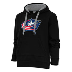 Columbus Blue Jackets Antigua Women's Special Edition 2.0 Victory Pullover Hoodie - Black - NHL