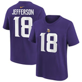 Justin Jefferson Minnesota Vikings Youth Player Name & Number T-Shirt Purple | Nike for Sale