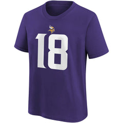 Justin Jefferson Minnesota Vikings Youth Player Name & Number T-Shirt Purple | Nike for Sale