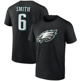DeVonta Smith Philadelphia Eagles Icon Player Name & Number T-Shirt Black | NFL