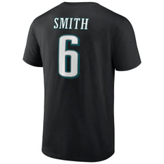 DeVonta Smith Philadelphia Eagles Icon Player Name & Number T-Shirt Black | NFL