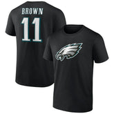A.J. Brown Philadelphia Eagles Icon Player Name & Number T-Shirt Black | NFL